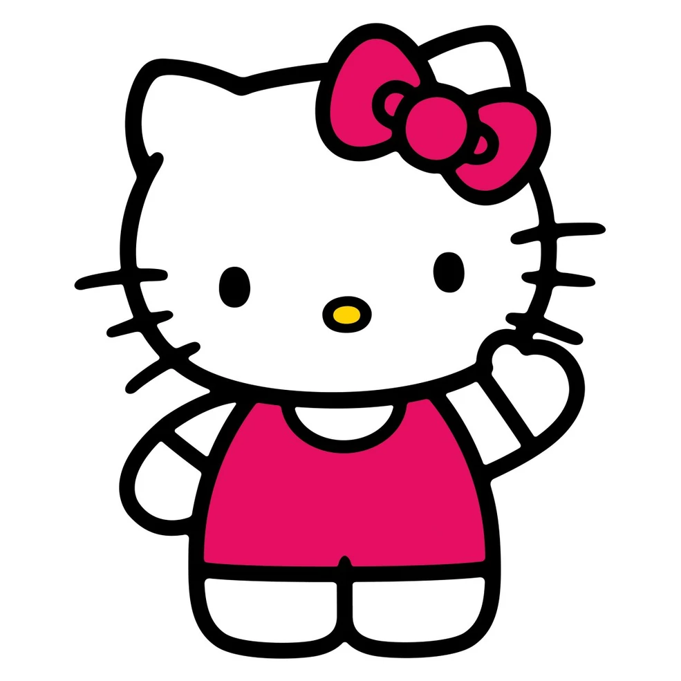 A picture of hello kitty waving